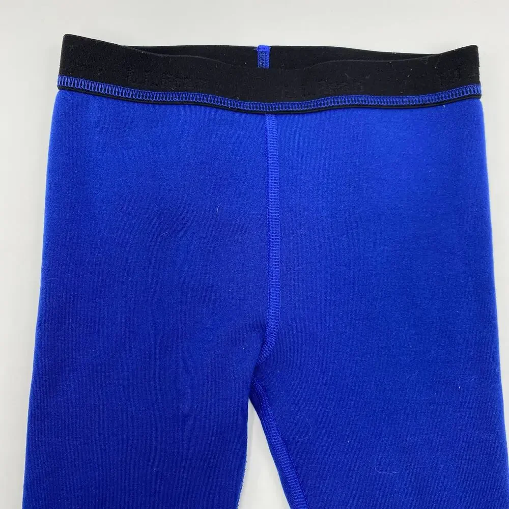 LL Bean Youth Blue Baselayer Fleece Pull On Pants Size 4
